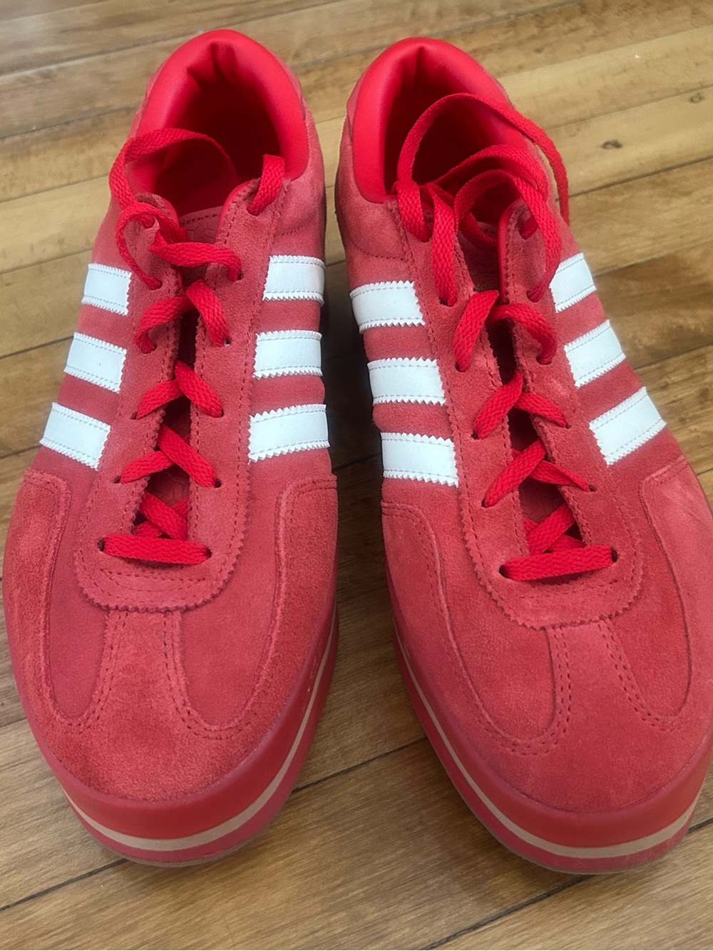 adidas Gazelle Stack Platform Sneaker - Red/White - Picture 6 of 8